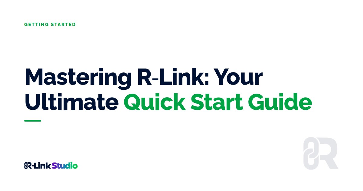 Cover image with the title: Mastering R-Link: Your Ultimate Quick Start Guide